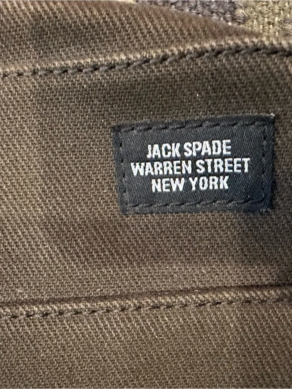 Jack Spade New York Canvas Messenger Shoulder Bag Laptop Briefcase Moss Green